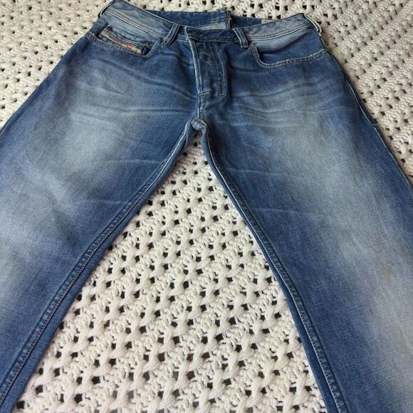 Diesel Men's Zatiny Bootcut Jeans, 29x30.5, Blue Wash 008AT, Button Fly‎ Denim - Picture 3 of 16